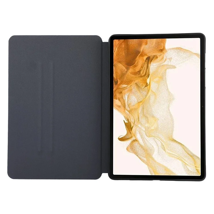 Pour Samsung Galaxy Tab S9+ / Tab S9 FE+ Stand Case Minimaliste Housse en Cuir pour Tablette - Bleu