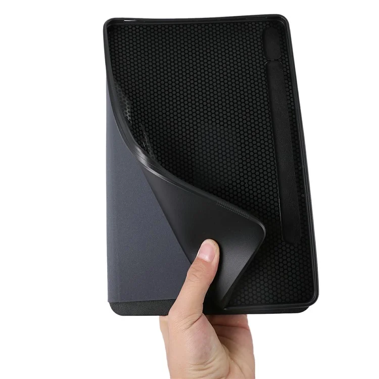 Pour Samsung Galaxy Tab S9+ / Tab S9 FE+ Stand Case Minimaliste Housse en Cuir pour Tablette - Bleu