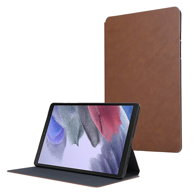 For Samsung Galaxy Tab A11+ / A9+ Case PU Leather Shockproof Tablet Cover with Stand - Brown