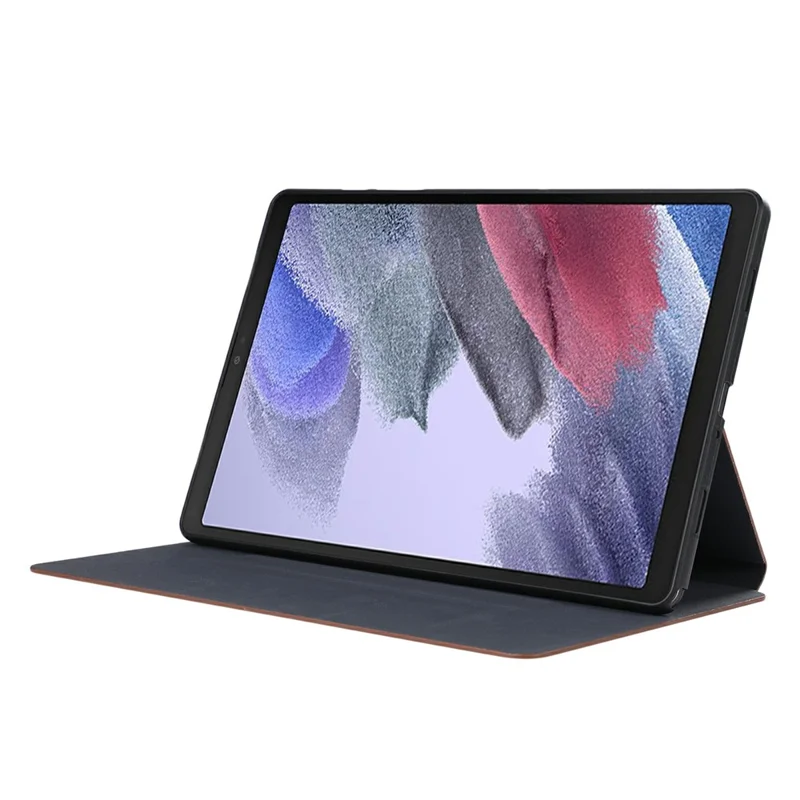 For Samsung Galaxy Tab A11+ / A9+ Case PU Leather Shockproof Tablet Cover with Stand - Brown