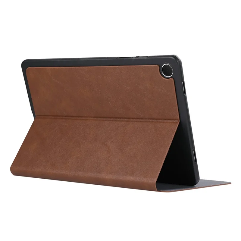 For Samsung Galaxy Tab A11+ / A9+ Case PU Leather Shockproof Tablet Cover with Stand - Brown