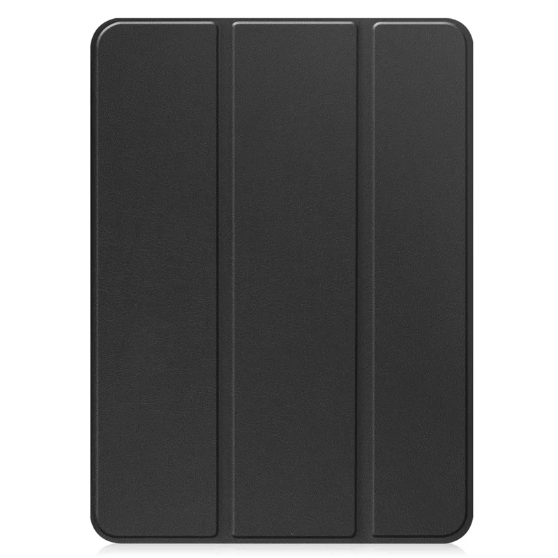 For Oppo Pad Go / Pad Air 2 Case PC+Leather Auto Wake Sleep Protective Shell with Tri-fold Stand - Black