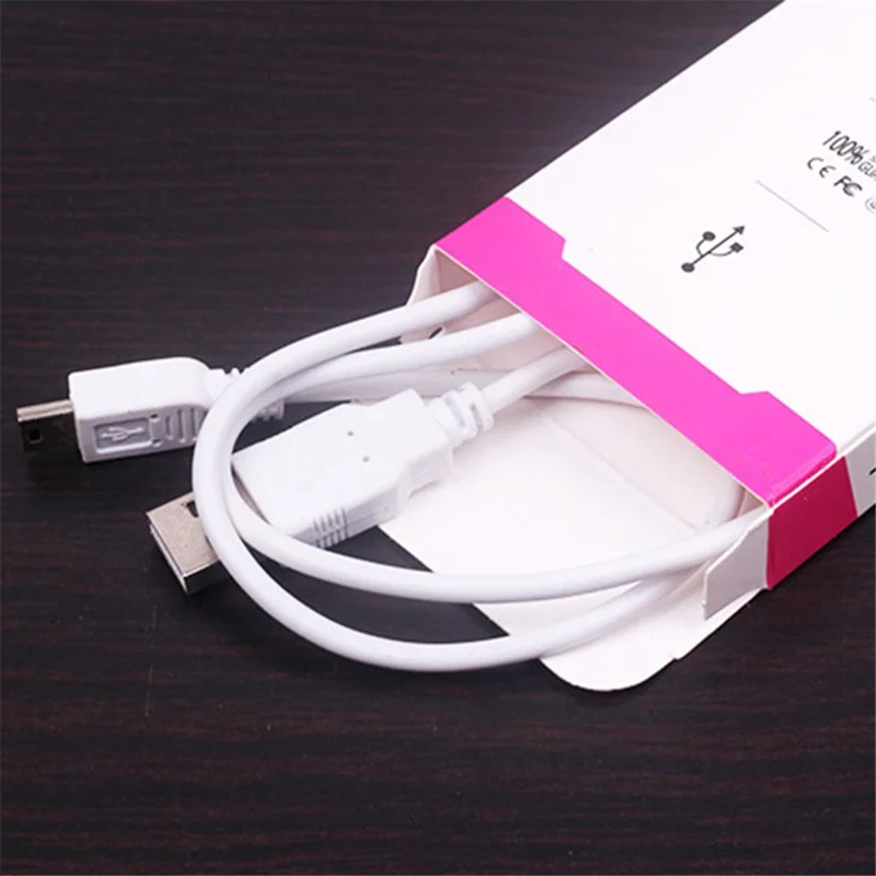 KJ-295 100Pcs / Bundle Neutral English Version Packaging Box for USB Data Cable - Cyan / Cyan Hook