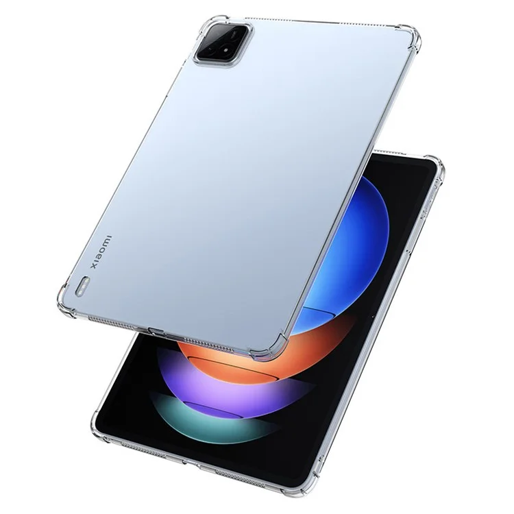 Para Xiaomi Pad 6S Pro 12.4 Caso de Cuatro Esquina Protección de la Esquina TPU TPU Clear Toblet Cubierta Posterior