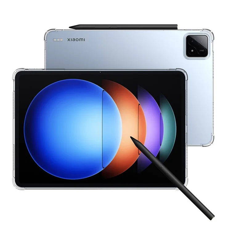 Per Xiaomi Pad 6S Pro 12.4 Case Four Corner Protection Soft TPU Clear Tablet Back Cover