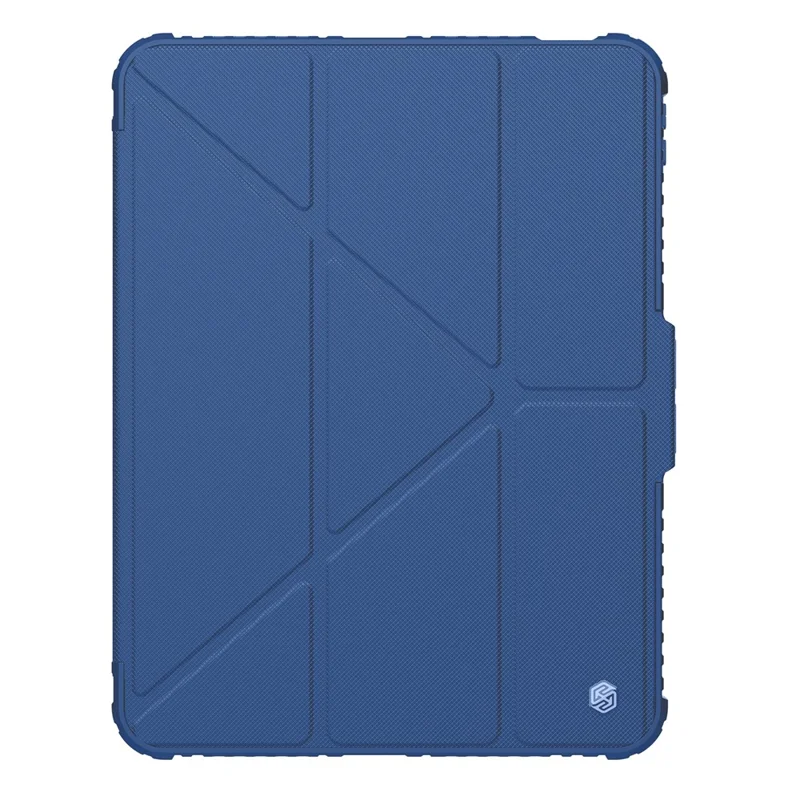 NILLKIN Bumper Leather Case Pro for iPad Pro 11 (2025) / 11 (2024) Tablet Cover Anti-Fall Auto Wake  /  Sleep Case - Blue
