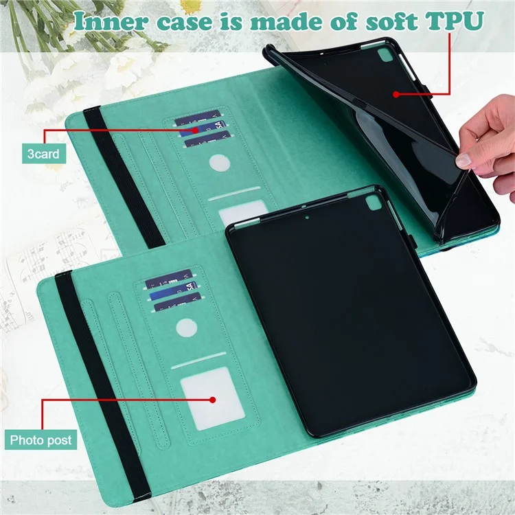 For Amazon Kindle Paperwhite (2024) Case PU Leather Stand Tree Deer Imprinted Cover - Green