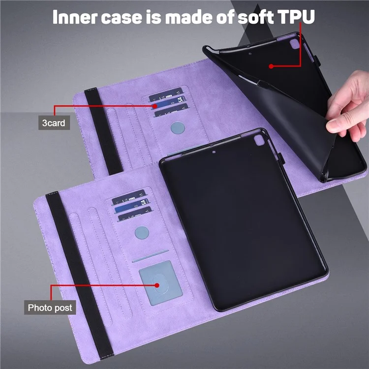 For Amazon Kindle Paperwhite (2024) Case PU Leather E-Reader Cover with Card Slots Stand - Purple