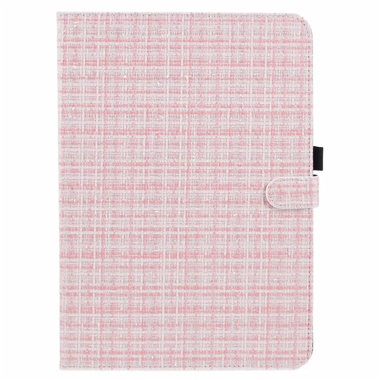 For Xiaomi Pad 6S Pro 12.4 Woven Pattern Tablet Case PU Leather Flip Stand Cover - Woven Pink