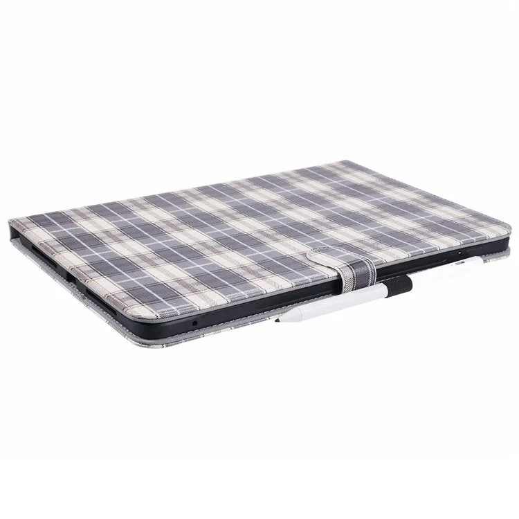 Para Xiaomi Pad 6S Pro 12.4 Case Grid Pattern Stand PU Leather Tablet Cover