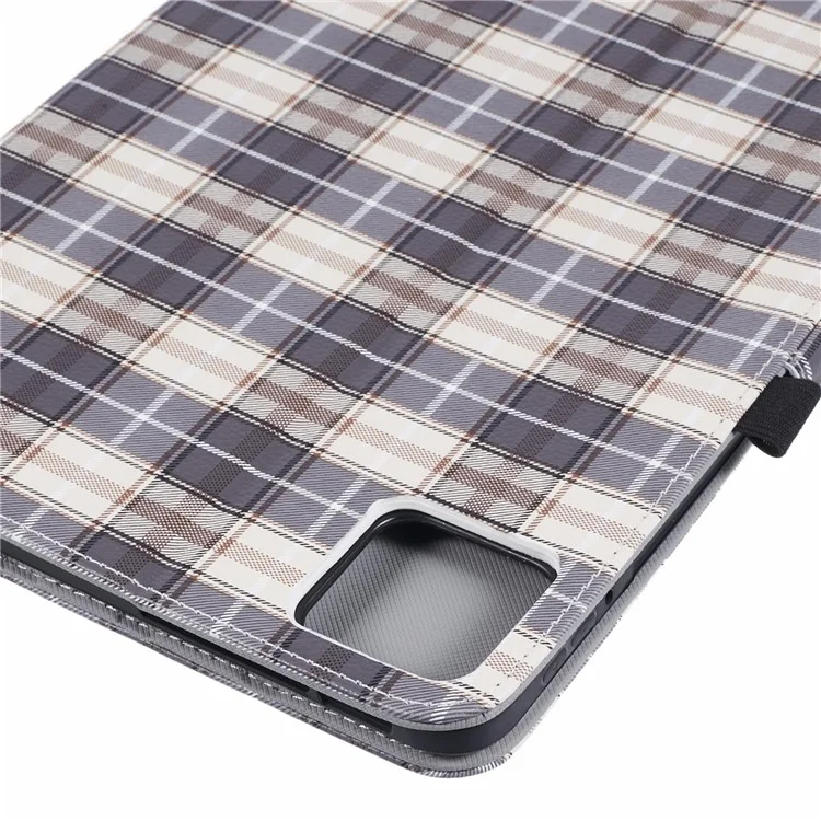 Para Xiaomi Pad 6S Pro 12.4 Case Grid Pattern Stand PU Leather Tablet Cover