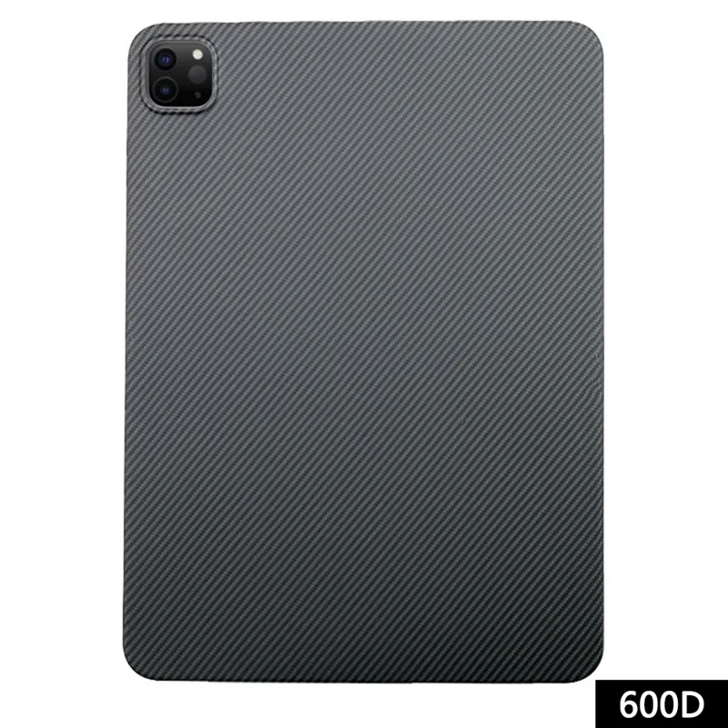 For iPad Pro 11-inch (2018) / (2020) / (2021) / (2022) Black Case 600D Fine Texture Aramid Fiber Scratch-Proof Tablet Cover
