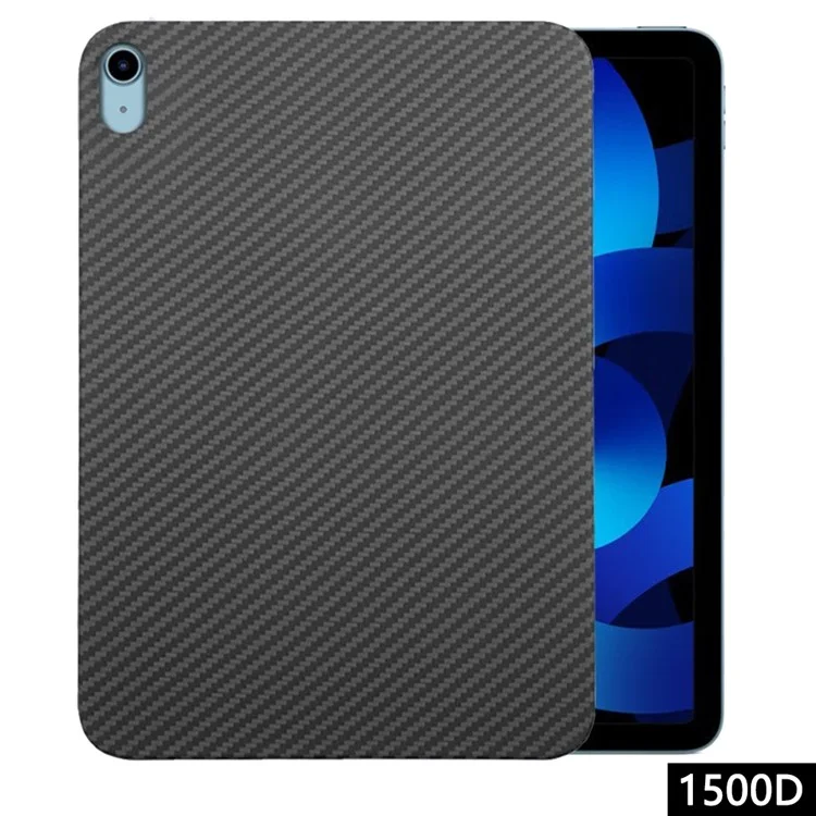 For iPad Air (2022) / (2020) Black Case 1500D Coarse Texture Aramid Fiber Tablet Cover