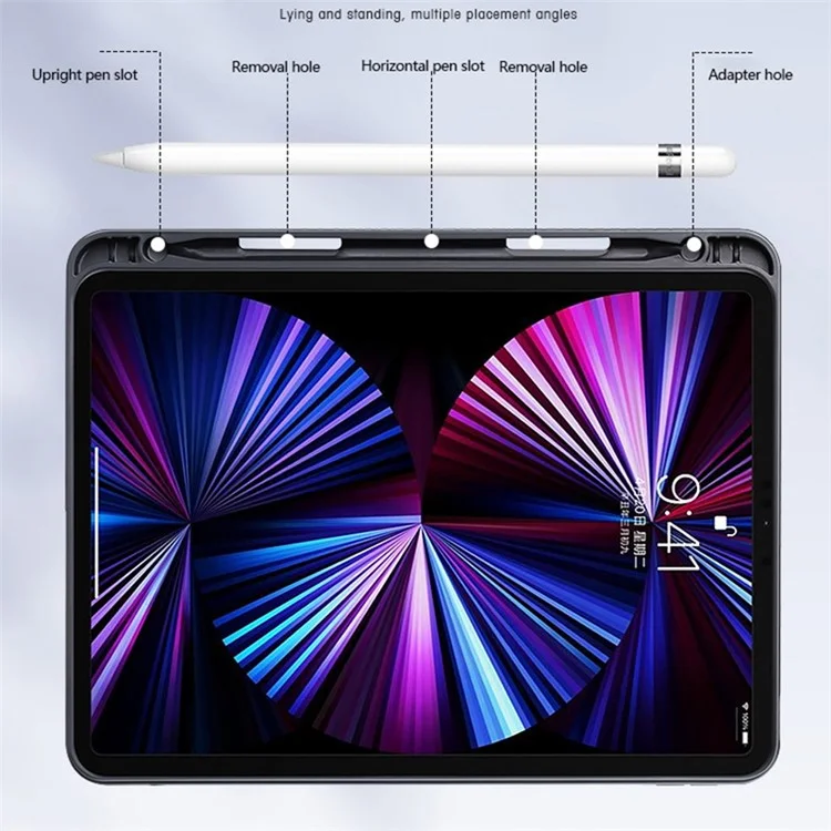 X-level-modestrukturreihe Für Ipad Pro 11 (2018) /(2020) /(2021) /(2022) Lederpodentablettenabdeckung - Rosa