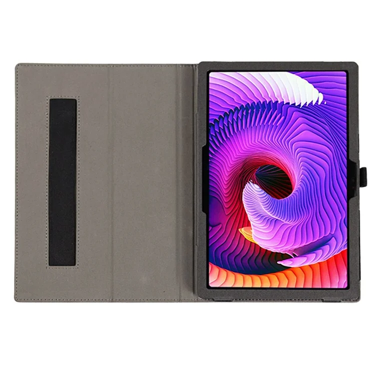 Für TCL Tab 10 Gen 2 Tablet Case Stand Skin-touch PU Leder Komplettschutz Cover - Schwarz