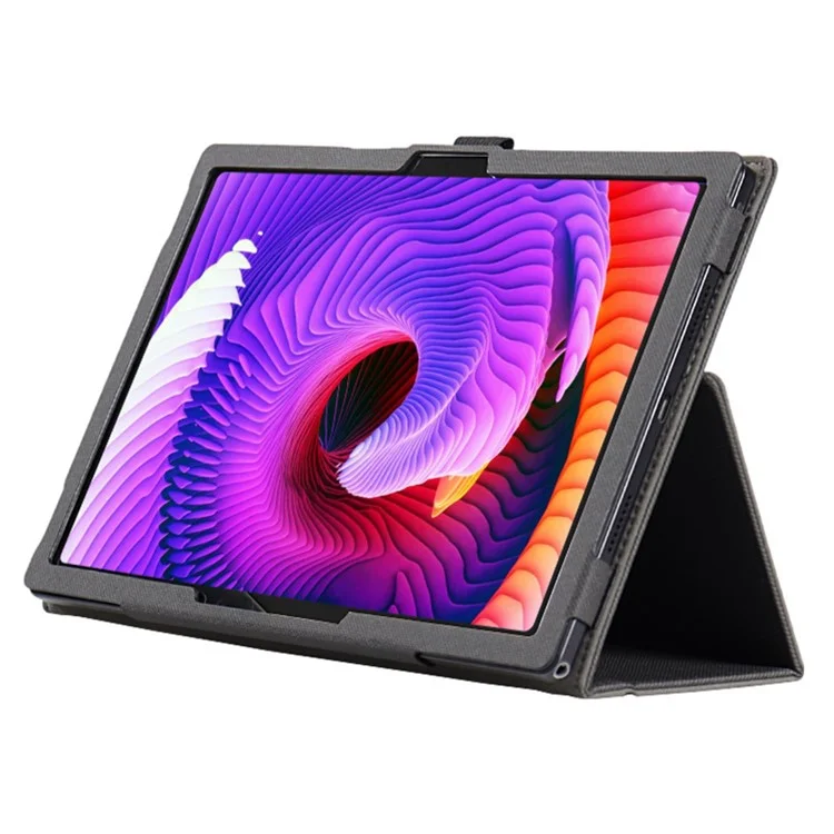 Für TCL Tab 10 Gen 2 Tablet Case Stand Skin-touch PU Leder Komplettschutz Cover - Schwarz