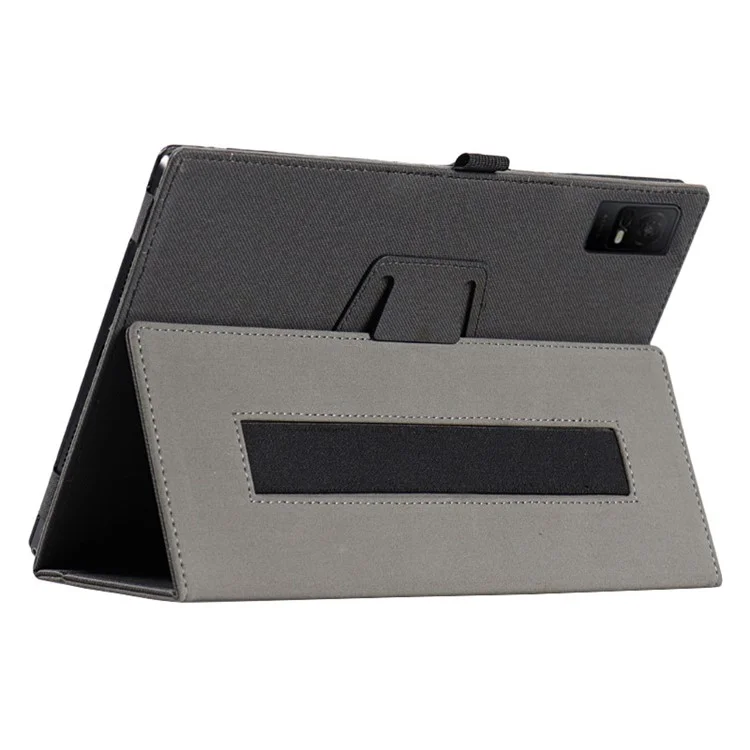 For TCL Tab 10 Gen 2 Tablet Case Stand Skin-touch PU Leather Full Protection Cover - Black