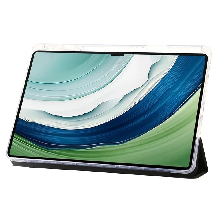 Pour Housse de Tablette Huawei MatePad Pro 13.2 Antichoc TPU+Acrylique+Étui Trifolio en PU - Noir