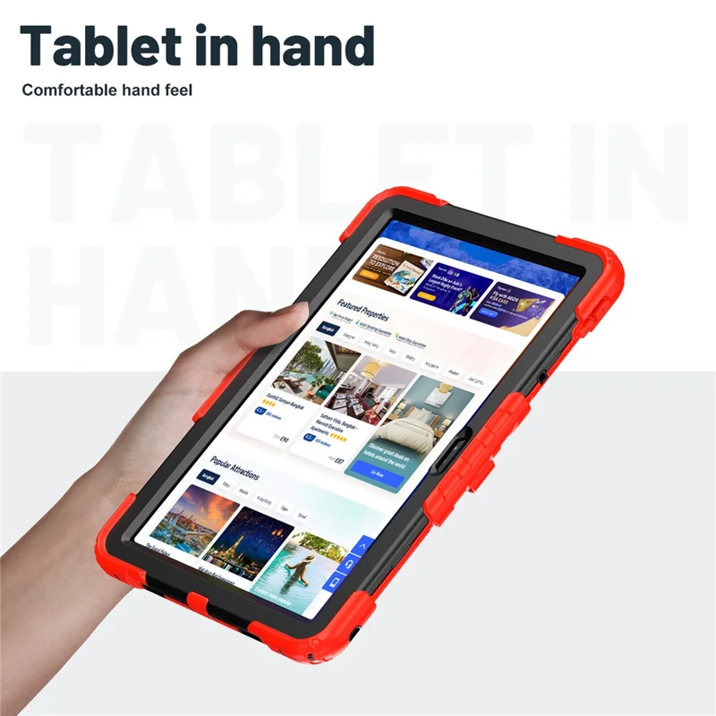 For Lenovo Xiaoxin Pad 11 2025 / 2024 / Idea Tab / K11 Gen 2 / M11 / K11 LTE (2024) Case PC+Silicone Kickstand Tablet Cover with Strap - Red