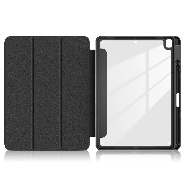 Case for iPad 10.2 (2019) / (2020) / (2021) / iPad Pro 10.5-inch (2017) / Air 10.5 inch (2019) Tri-fold Stand Leather Cover - Black