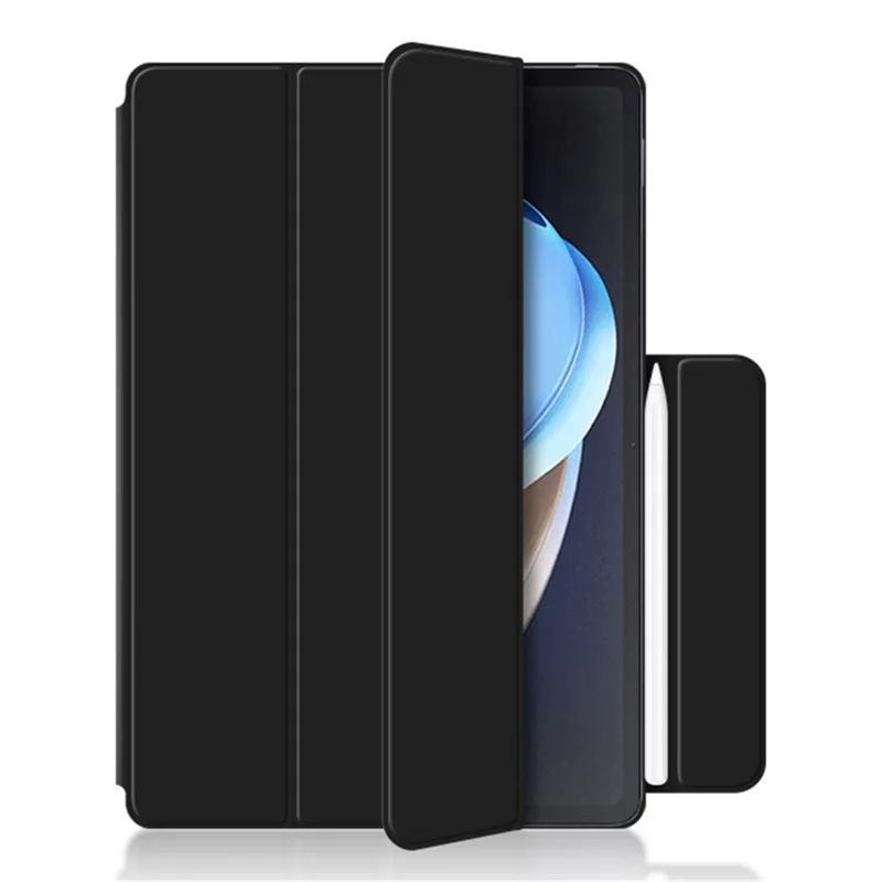 Für vivo Pad3 Pro Case PU-Leder-Magnetbefestigung Tablet-Hülle - Schwarz