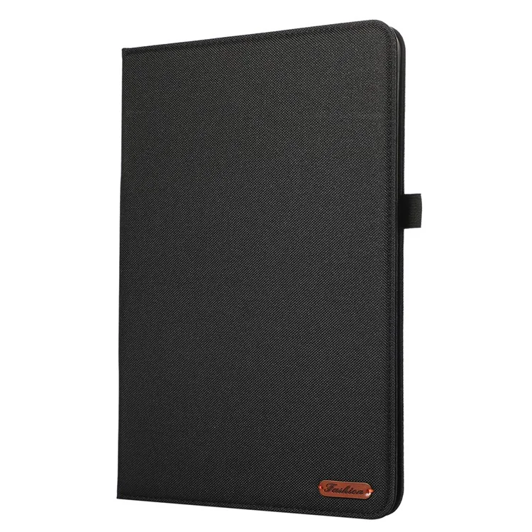 Para Xiaomi Pad 6S Pro 12.4 Capa Textura de Tecido Capa de Couro Tablet com Suporte e Porta-cartões - Preto