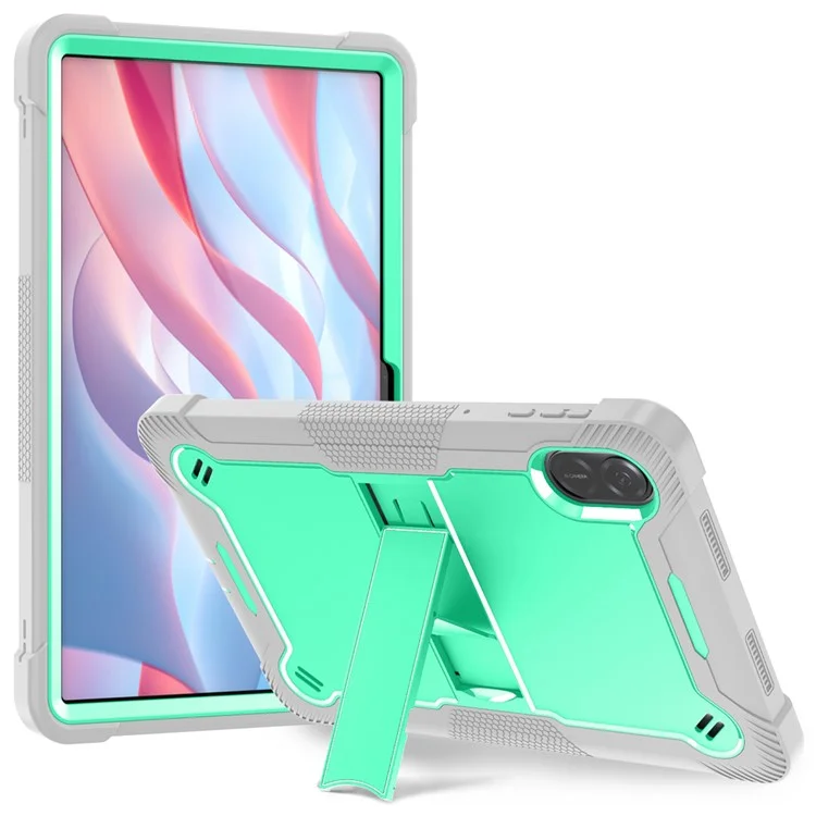 Защитный чехол For Honor Pad X9 с подставкой, ударопрочный из силикона + ПК, чехол для планшета - серый+мятно-зеленый