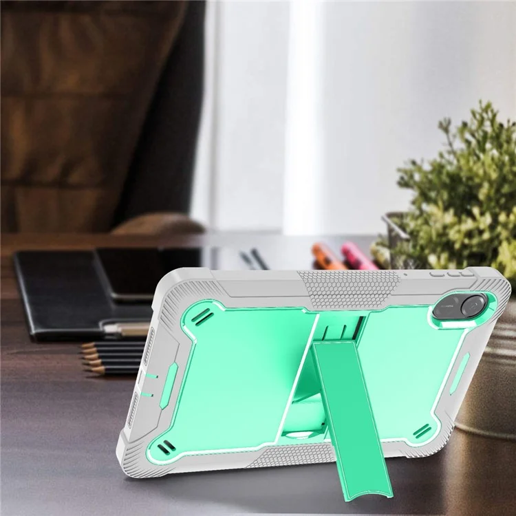 Защитный чехол For Honor Pad X9 с подставкой, ударопрочный из силикона + ПК, чехол для планшета - серый+мятно-зеленый