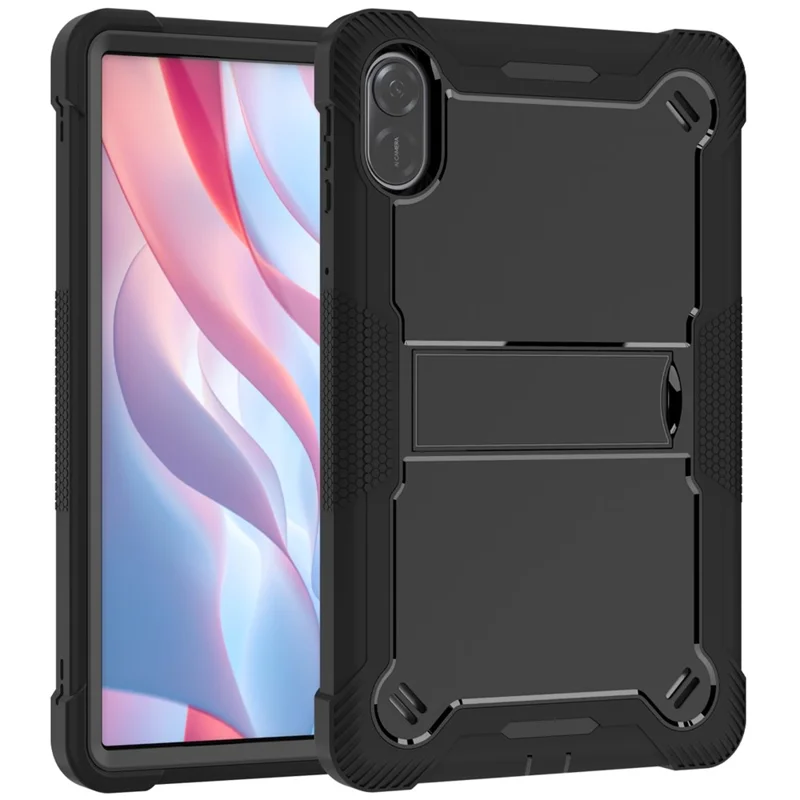 Beskyttende taske til Honor Pad X9 med støtte, stødfast silikone- og PC-tabletdekning - Sort