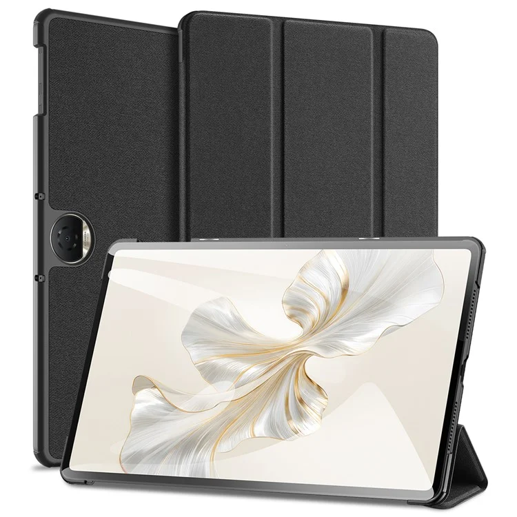 DUX DUCIS Domo Series for Honor Pad 9 Case Tri-fold Stand PU Leather Protective Tablet Cover - Black