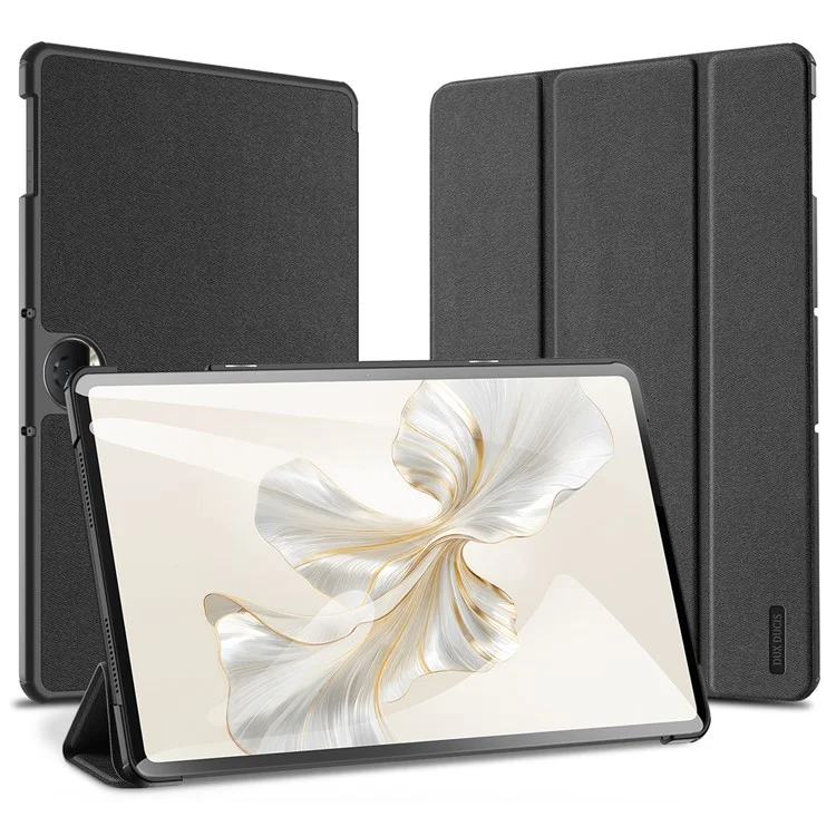 DUX DUCIS Domo Series for Honor Pad 9 Case Tri-fold Stand PU Leather Protective Tablet Cover - Black