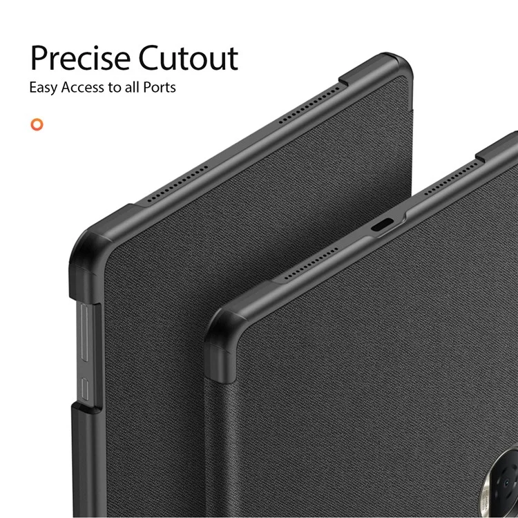 DUX DUCIS Domo Series for Honor Pad 9 Case Tri-fold Stand PU Leather Protective Tablet Cover - Black