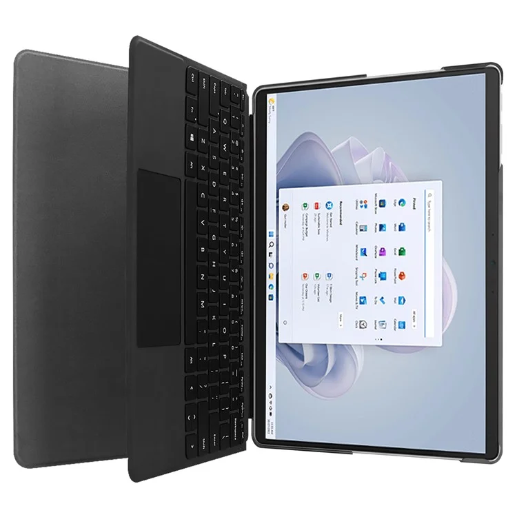 Für Microsoft Surface Pro 10 / Pro 11 Hülle PU Leder Muster Druck Standfolie Tablet Cover - Aprikosenblüte