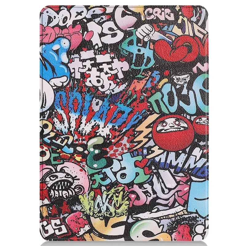 Folia z podstawką z nadrukiem graffiti, etui z premium skóry PU na Microsoft Surface Pro 10 / Pro 11 - Graffiti