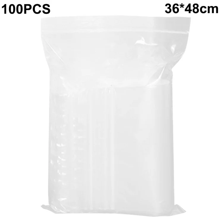 Sacs de scellement clairs MX-054 100 pièces / paquet Sacs en PE refermables 36 x 48 cm Pochettes de stockage scellées