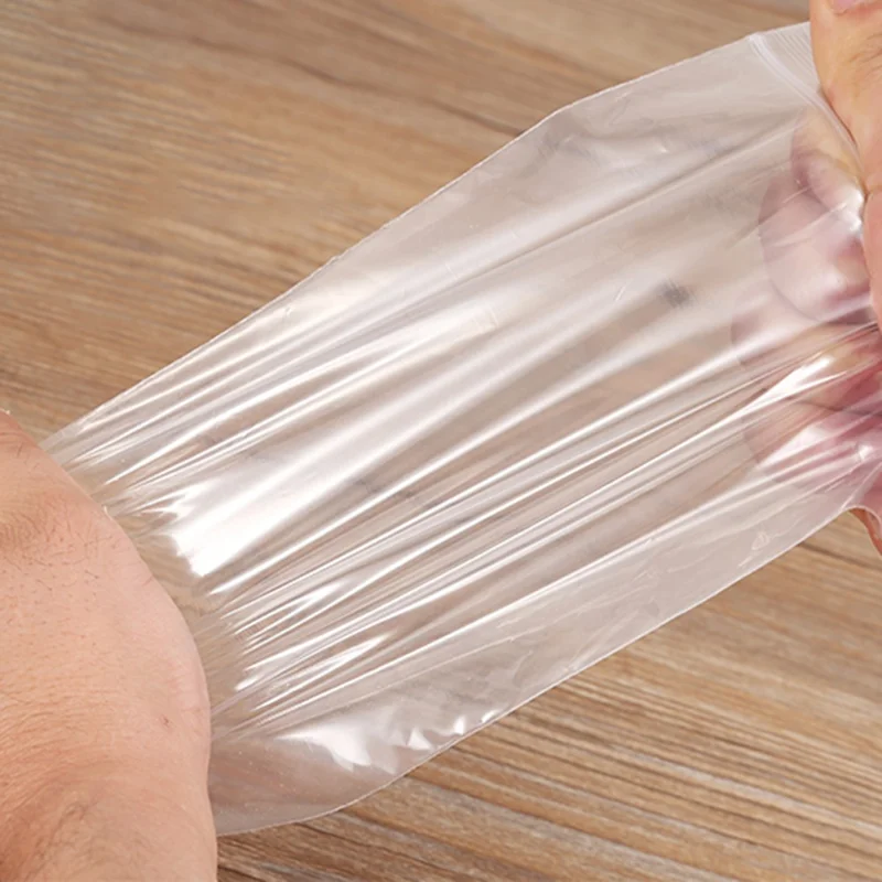 MX-054 100Pcs / Pack 20 x 30cm Clear Sealing Bags Ziplock PE Bags for Kitchen Food Storage