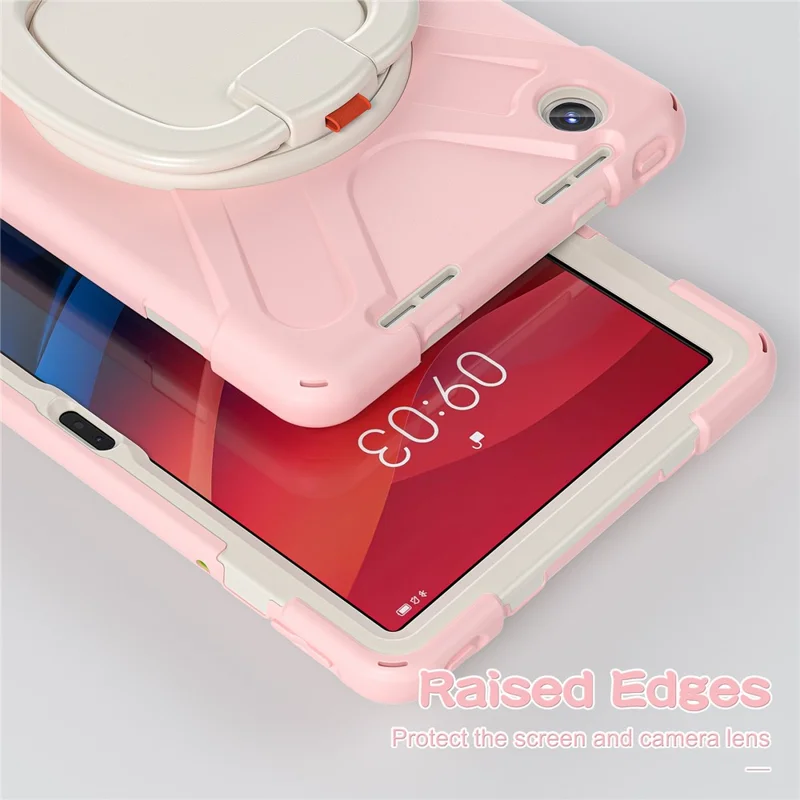 For Lenovo Tab M11 / Xiaoxin Pad 11 2024 TB-330FU 331FC Case Kickstand PC+Silicone Tablet Cover - Pink