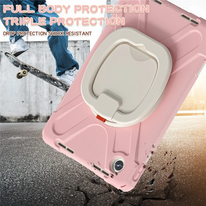 For Lenovo Tab M11 / Xiaoxin Pad 11 2024 TB-330FU 331FC Case Kickstand PC+Silicone Tablet Cover - Pink