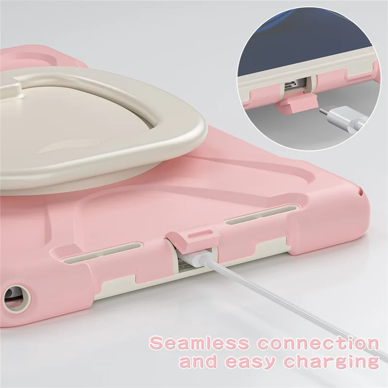 For Lenovo Tab M11 / Xiaoxin Pad 11 2024 TB-330FU 331FC Case Kickstand PC+Silicone Tablet Cover - Pink