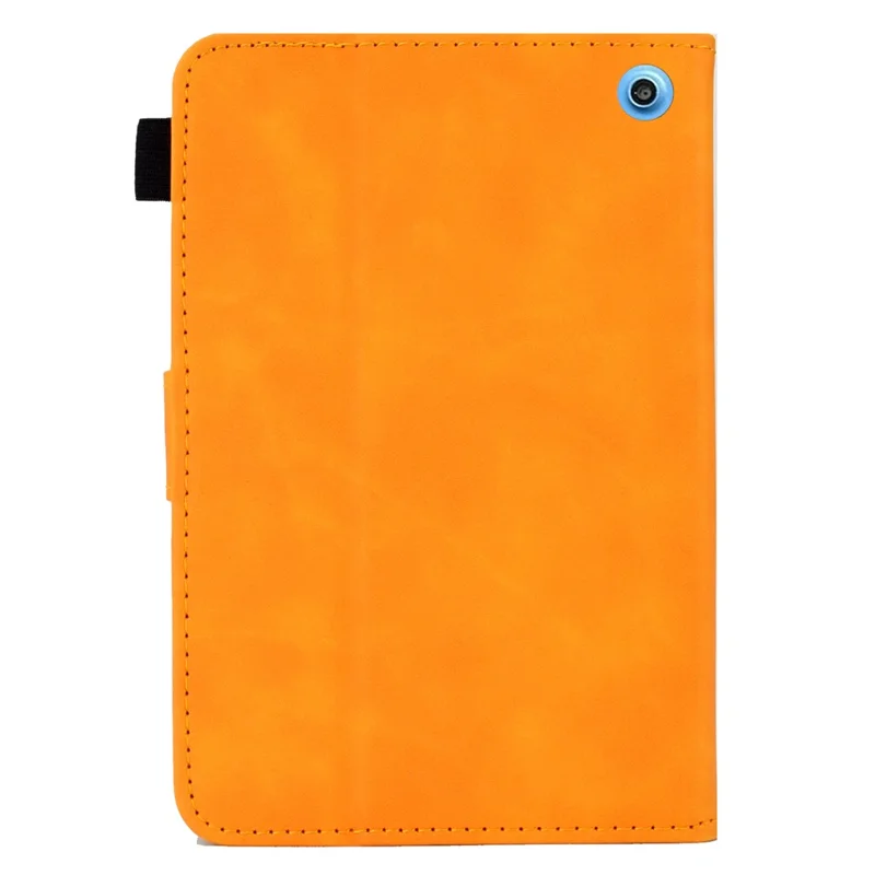 A7 For Amazon Fire HD 10 (2023) Tablet Case Flower Butterfly Imprinted Leather Cover with Card Slots - Khaki