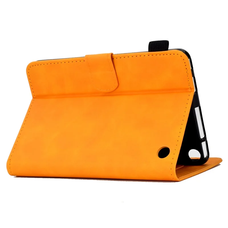 A7 For Amazon Fire HD 10 (2023) Tablet Case Flower Butterfly Imprinted Leather Cover with Card Slots - Khaki