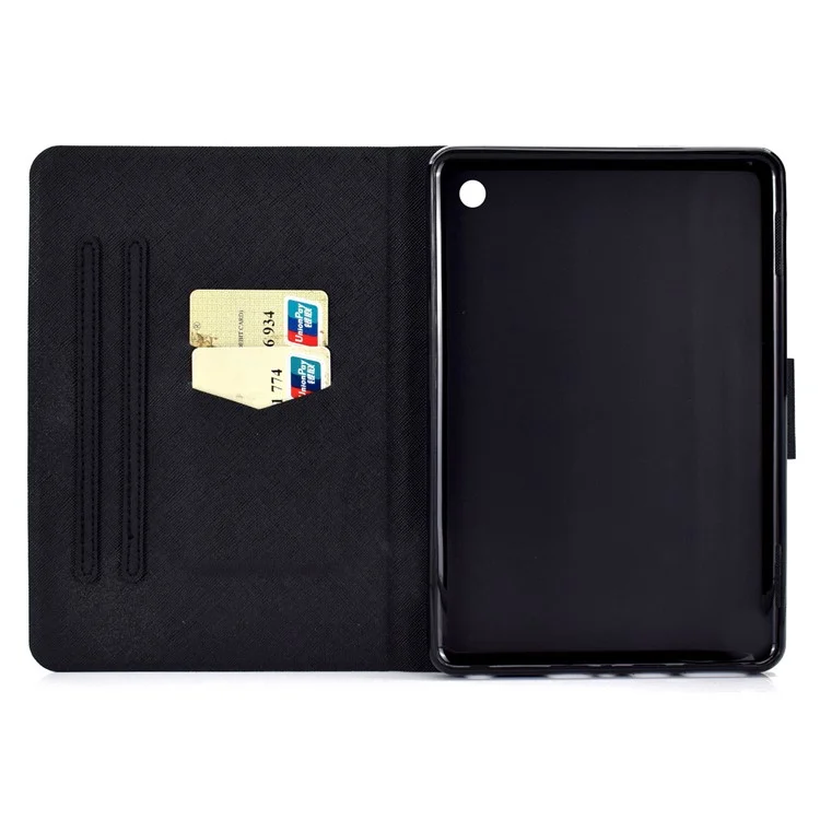 A2 For Amazon Fire HD 10 (2023) Case Pattern Printed PU Leather Tablet Cover with Card Slots - Wolf Dog