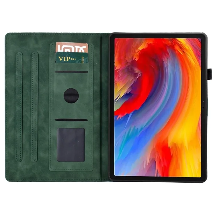 А7 Чехол для Lenovo Tab M11 / Xiaoxin Pad 11 2024 Однотонный цвет Авто Пробуждение / Сон Подставка для планшета - Зеленый 