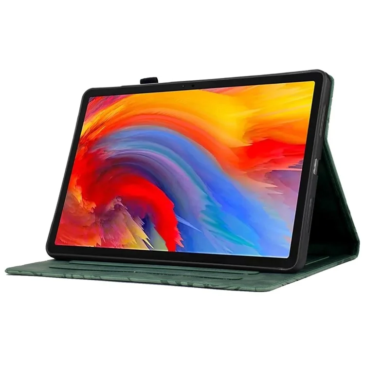 А7 Чехол для Lenovo Tab M11 / Xiaoxin Pad 11 2024 Однотонный цвет Авто Пробуждение / Сон Подставка для планшета - Зеленый 