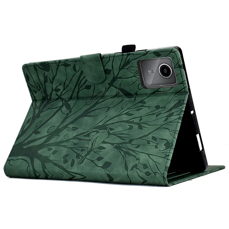 А7 Чехол для Lenovo Tab M11 / Xiaoxin Pad 11 2024 Однотонный цвет Авто Пробуждение / Сон Подставка для планшета - Зеленый 