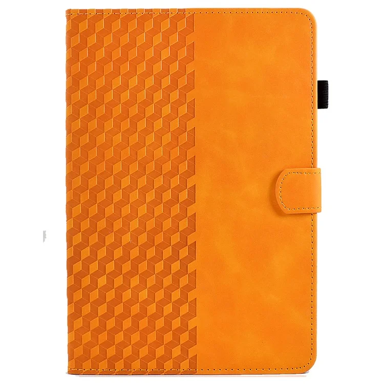 A5 For Lenovo Tab M11 / Xiaoxin Pad 11 2024 Case Block Pattern Imprinted Auto Wake  /  Sleep Tablet Cover - Khaki