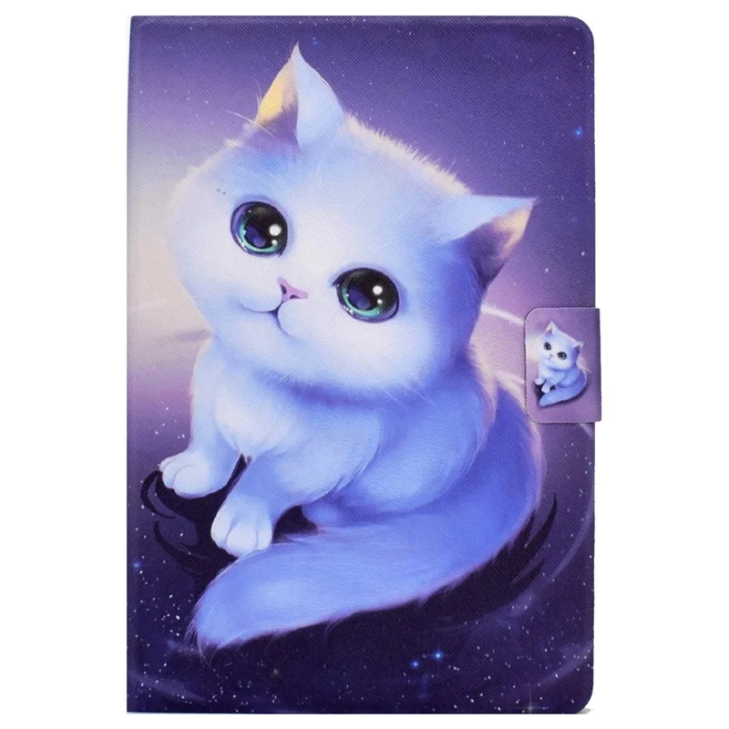 A2 For Lenovo Tab M11 / Xiaoxin Pad 11 2024 Leather Case Pattern Printed Card Slots Tablet Cover - Cat