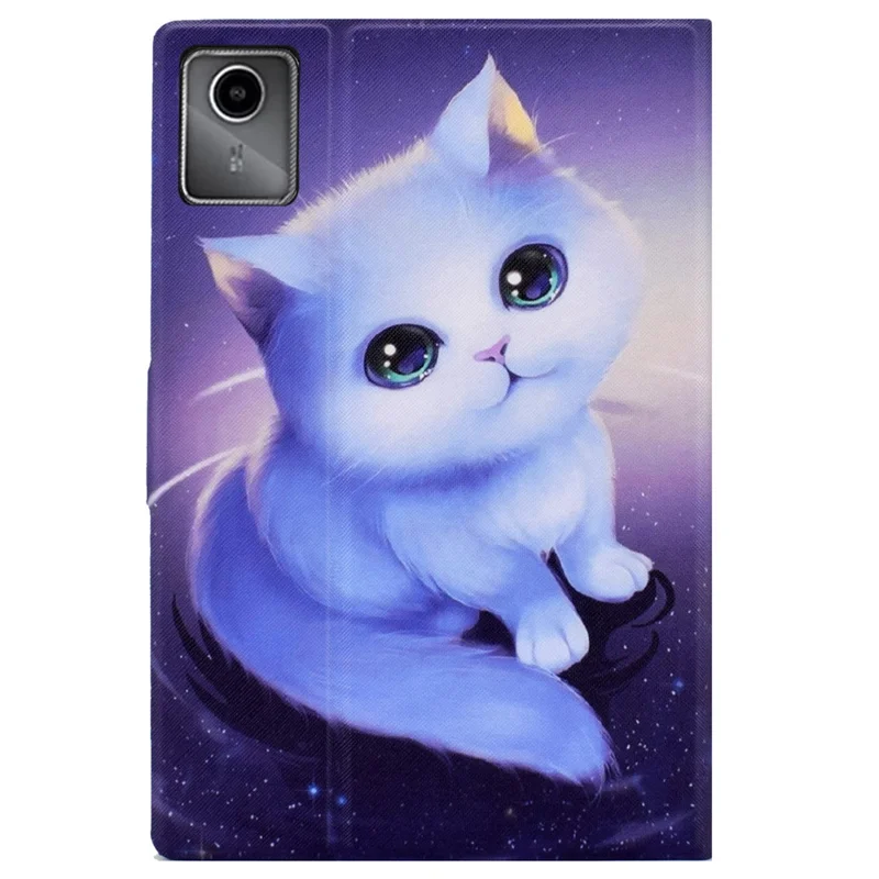 A2 For Lenovo Tab M11 / Xiaoxin Pad 11 2024 Leather Case Pattern Printed Card Slots Tablet Cover - Cat