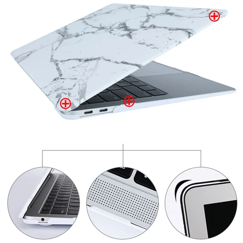 For Macbook Air 15 inch (2026) A3448 / (2025) A3241 / (2024) A311 / (2023) A2941 Laptop Case Pattern Plastic Protective Cover - DDC-122