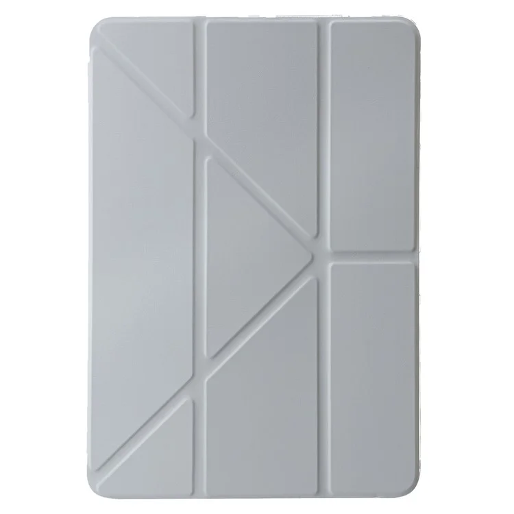 Para Xiaomi Pad 6S Pro 12.4 Tablet Case Origami Stand TPU+Acrílico+Couro PU Anti-queda Capa - Cinza
